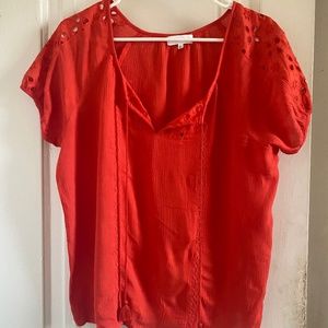 NSR Red Boho Blouse